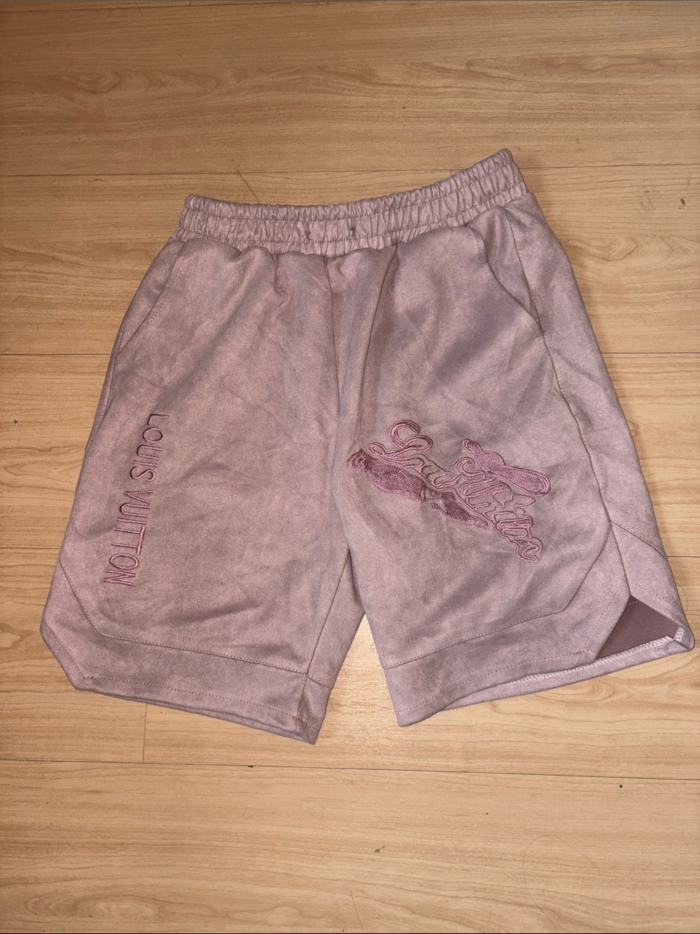 Louis Vuitton men’s  Mauve Pink Embroidered Jogger Bottoms non auth
